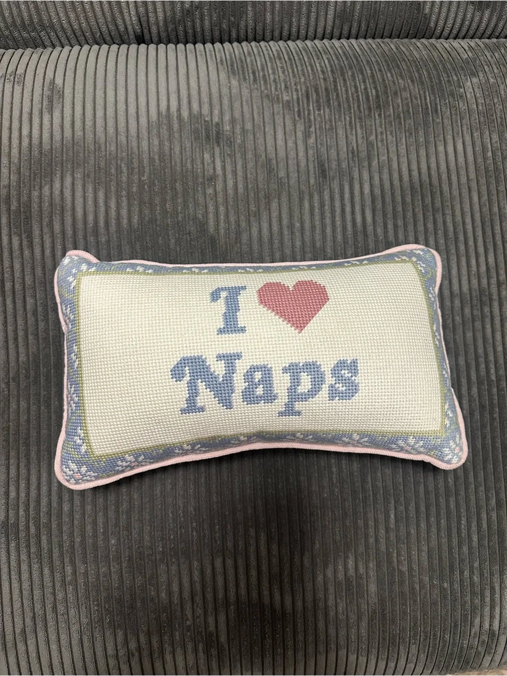 I Heart Naps Decorative Accent Pillow - Pink & Blue